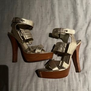 Gold platform L.A.M.B. Shoes